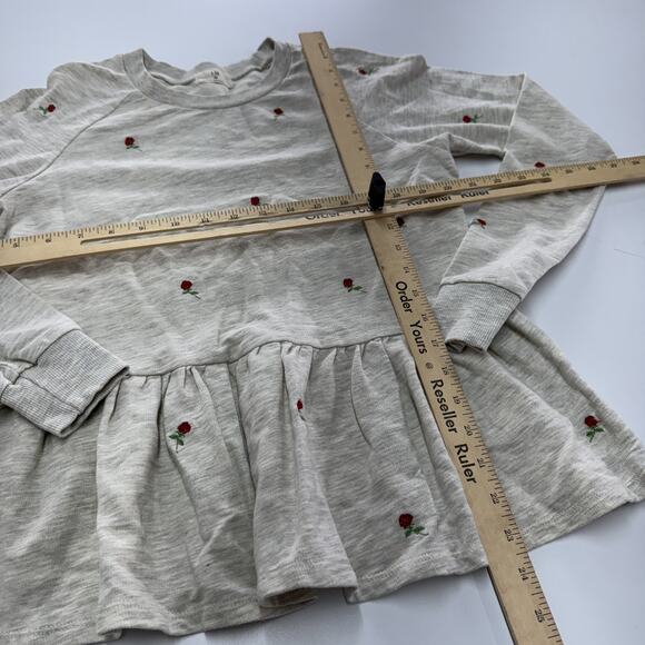 t.la Sweater Womens X Small Embroidered Rosebud Peplum Sweatshirt‎ Anthropologie - Picture 8 of 8